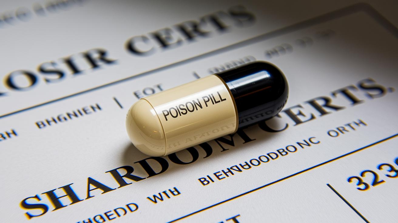 Acquisition hostile defense poison pill  definition et mecanisme.jpg